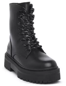 Dockers by Gerli Ankle Boot Faux Leather Lace-up Boot schwarz