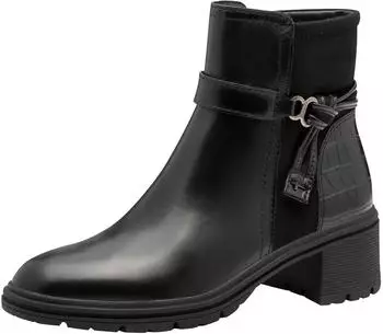 Tamaris Damen Stiefel Leder schwarz