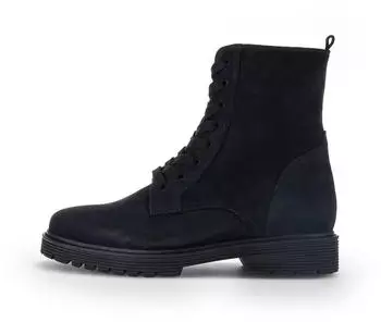 Gabor Women's Lace-Up Ankle Boots with Removable Footbed, Moderate Wide Fit (G) schwarz