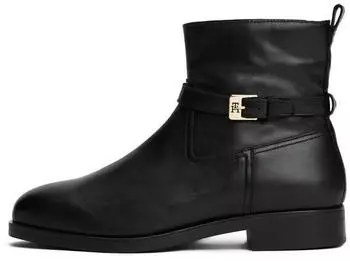 Tommy Hilfiger Buckle Suede Riding Ankle Boots schwarz