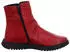 Gemini Leather Ankle Boot in Ruched Look with Buttons (337072-02) rot