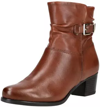 Caprice Leather Ankle Boot cognac nappa