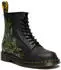 Dr. Martens 1460 Lace-Up Boots Block Heel with Floral Contrast Print schwarz/grün