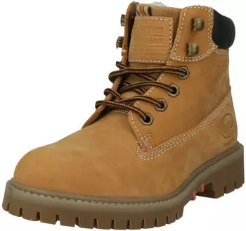 Dockers by Gerli Lace-up Ankle Boot Warm Lining up to 35mm Heel (53AX303) golden tan