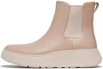 FitWear F-Mode Gem-Trim Leather Flatform Boots beige classic beige