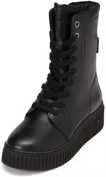 Marc O'Polo Women's Lace-Up Ankle Boots in Leather schwarz