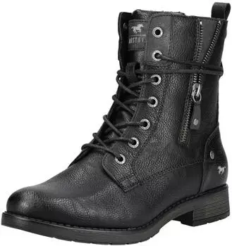 MUSTANG Elfi Winter Ankle Boot with Zip and Lacing schwarz
