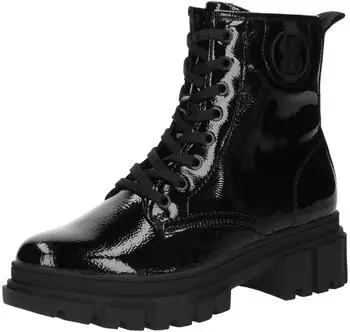 s.Oliver Lace-Up Ankle Boot black patent