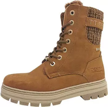 Tom Tailor Lace-up Ankle Boot with Warm Lining (4290560035) braun