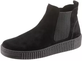 Gabor Chelsea Boots, Velour (Micro) schwarz