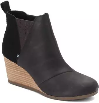 TOMS Shoes Kelsey Pumps schwarzes leder/wildleder