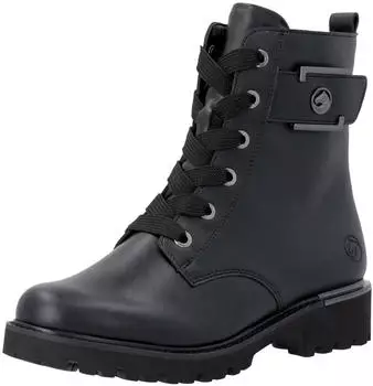 Remonte Dorndorf Lace-Up Ankle Boot with Profiled Sole schwarz
