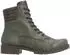 Rieker Lace-up Ankle Boot with Logo Embossing, Profiled Sole and Block Heel grün