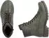 Rieker Lace-up Ankle Boot with Logo Embossing, Profiled Sole and Block Heel grün