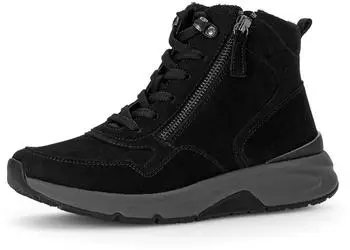 Gabor Comfort Lace-Up Ankle Boot schwarz (Flausch)
