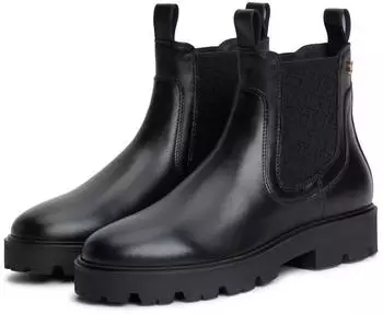 Tommy Hilfiger TH Monogram Leather Chelsea Boot (FW0FW08219) schwarz