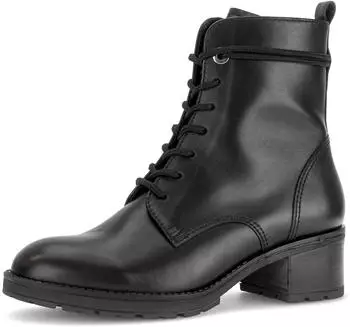 Gabor Lace-up Boots with Block Heel G-Width (8011.01) schwarz
