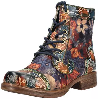 Laura Vita Lace-up Ankle Boot blau/rot