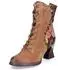 Laura Vita Ankle Boot Leather/Textile Lace-up Boot hellbraun