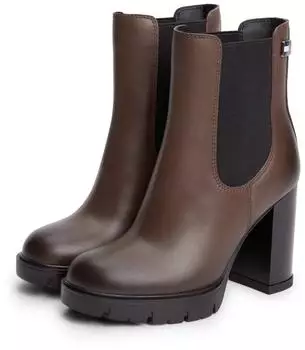 Tommy Hilfiger TJW Chelsea High Heel Boots dunkelbraun
