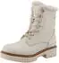 Tom Tailor Winter Ankle Boot Block Heel with Faux Fur at Shaft Edge sanftes weiß