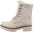 Tom Tailor Winter Ankle Boot Block Heel with Faux Fur at Shaft Edge sanftes weiß