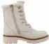 Tom Tailor Winter Ankle Boot Block Heel with Faux Fur at Shaft Edge sanftes weiß