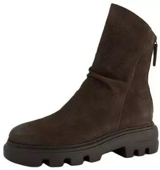 Paul Green Ankle Boots, Nubuck Leather grain nubuk mocca/dunkelbraun