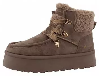 Tom Tailor Snow Ankle Boots with Faux Fur gr&uuml;n/mud