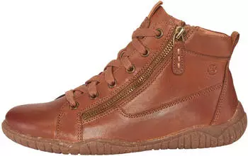 Josef Seibel Wynona 15 Barfu&szlig;schuh Schn&uuml;rboots mit zwei Rei&szlig;verschl&uuml;ssen Weite G camel