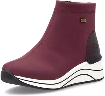 Remonte Dorndorf Wedge Ankle Boot with Water-Repellent TEX Membrane bordeaux