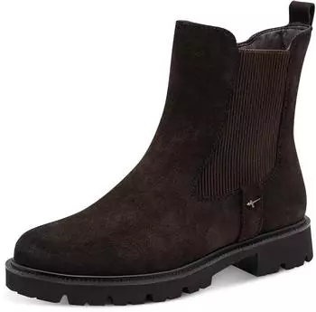 Tamaris Wide FIT Chelsea Boot Leather H-Width mocca suede