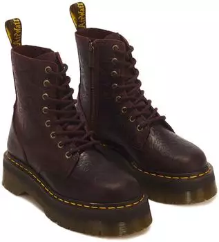 Dr. Martens Jadon Emboss Floral Crazy Horse cherry red