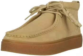 Clarks Boxbee Walla Boots with Non-Slip Rubber Outsole beige/maple