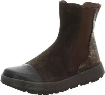 Think COMODA Ankle Boot Suede/Textile (3-000993) mocca/kombi