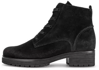 Gabor Chelsea Boots Lace-up Boots Block Heel G-Width schwarz