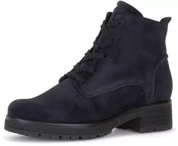 Gabor Chelsea Boots Lace-up Boots Block Heel G-Width dunkelblau