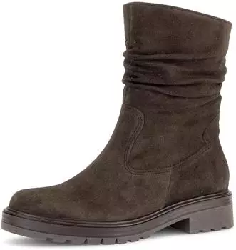Gabor Ankle Boot with Zip and Block Heel mocca