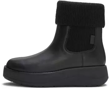 FitWear Gen-FF Roam Knit Collar Leather Boots schwarz