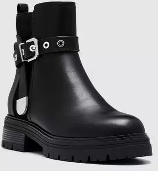 Esprit LILLI Ankle Boot with Zip and Decorative Buckle on Shaft schwarz