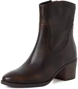 Marco Tozzi Women's Leather Boot with Zipper Comfortable caf&eacute;