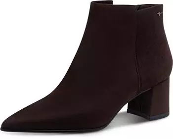 Tamaris Ankle Boot (1-25022) with Zip, TOUCH-IT Footbed, Block Heel & ANTIslide ANTIshokk Function dunkelbraun