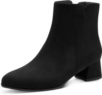 Jana Shoes Ankle Boot with Block Heel schwarz