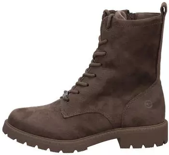 Tamaris Lace-Up Ankle Boot Block Heel beige