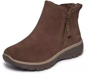 Skechers EASY GOING Winterboots Ankle Boot with Zip and Air-Cooled Memory Foam dunkelbraun