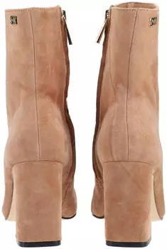 Steve Madden Suede Leather High Heel Ankle Boot taupe