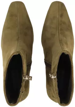 Steve Madden Suede Leather High Heel Ankle Boot olive