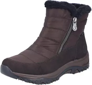 Rieker M9670 Winter Ankle Boot with Warm Lining and Zip braun