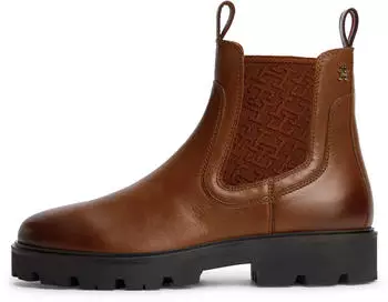 Tommy Hilfiger Th Buckle Glossy Ankle Rain Boot (FW0FW09543) kastanienbraun/cognac