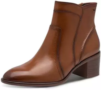 Tamaris Leather Ankle Boot (25313-47) cognac